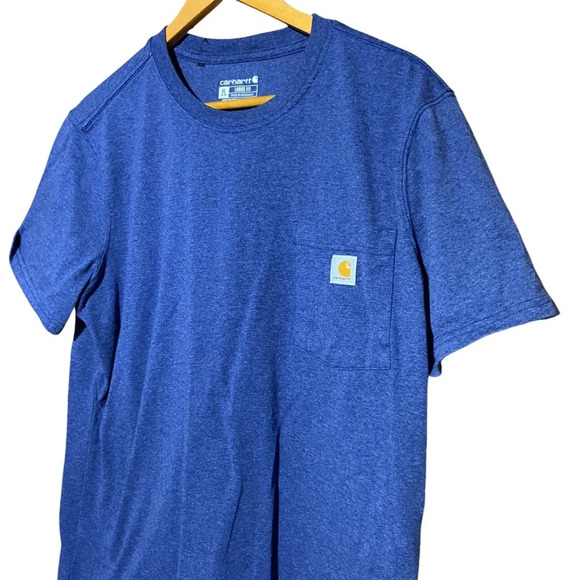 Carhartt Blue Loose Fit Short Sleeve T Shirt‎ with Pocket Size XL 16-18 - Picture 3 of 5
